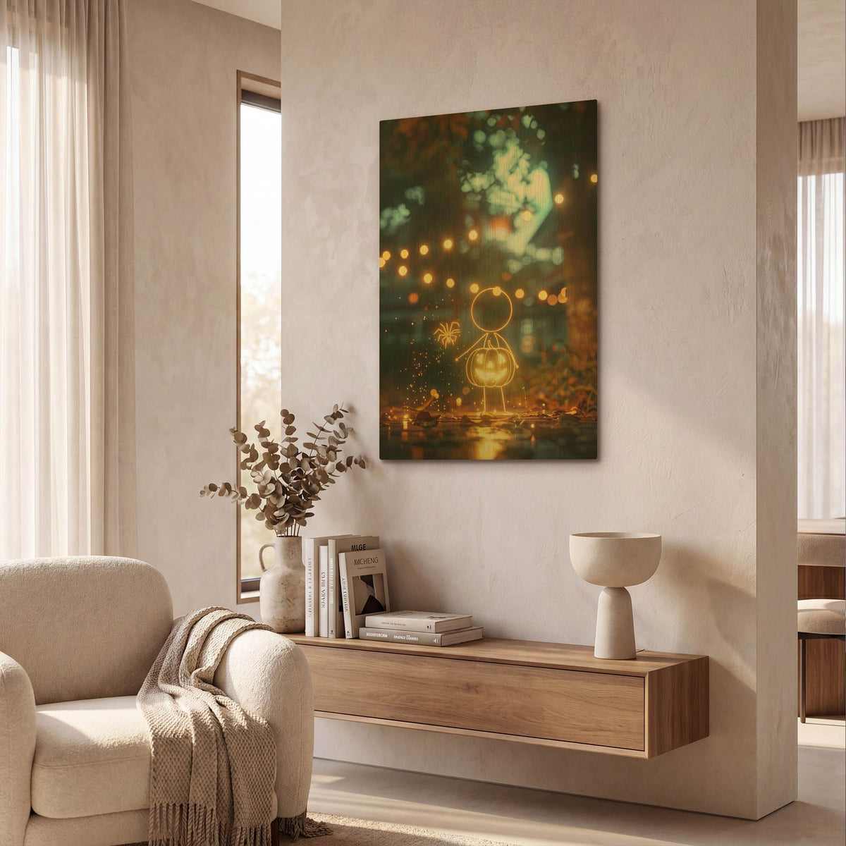 'Halloween' By r3darch0n Gold Metal Wall Art