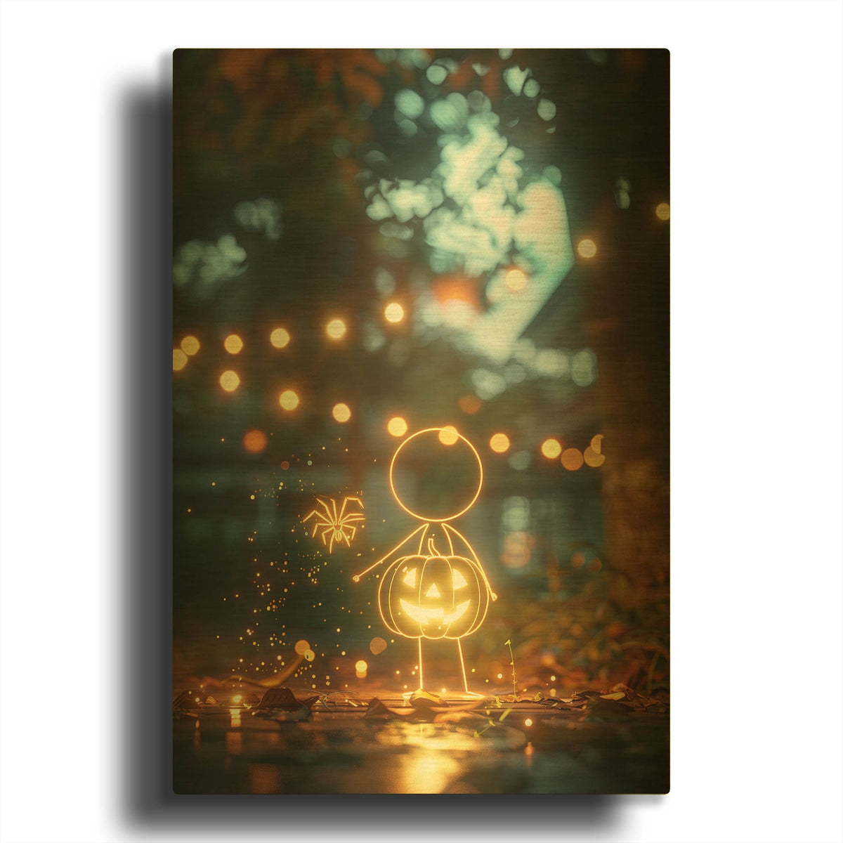 'Halloween' By r3darch0n Gold Metal Wall Art