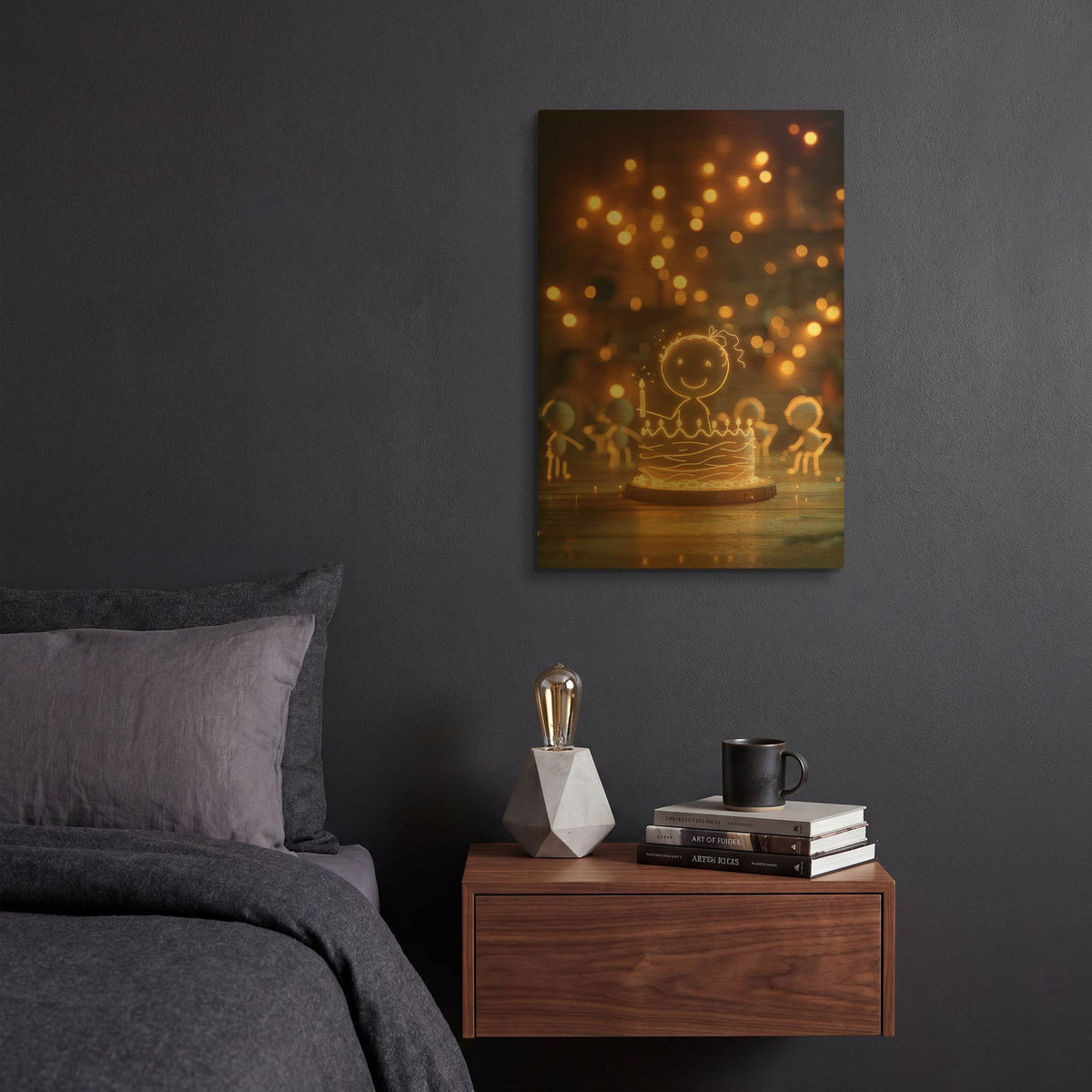 'Happy Birthday to You' By r3darch0n Gold Metal Wall Art