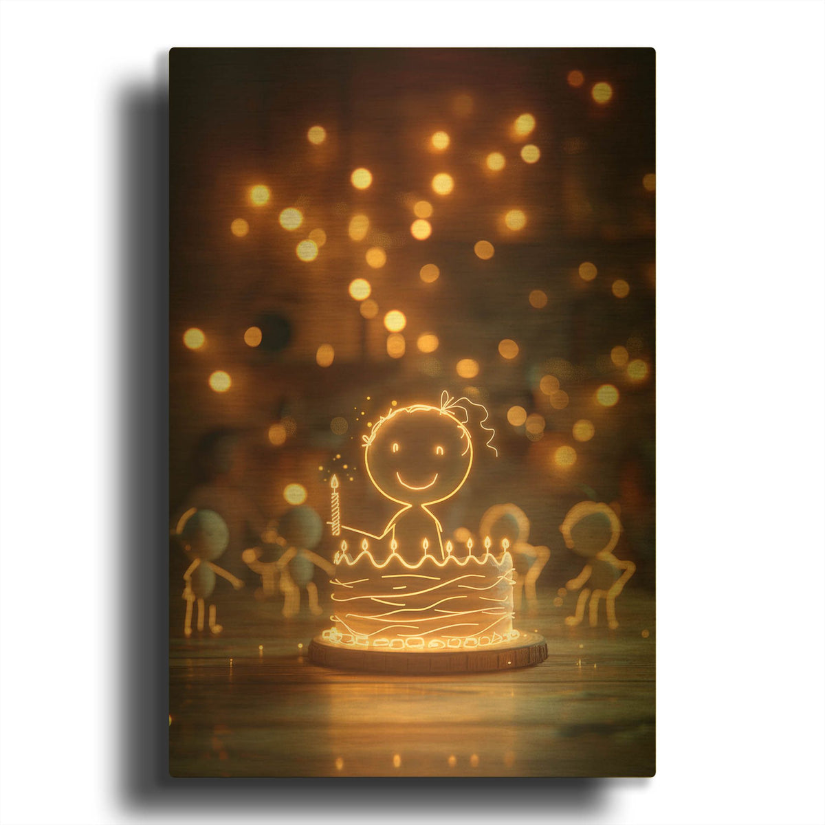 'Happy Birthday to You' By r3darch0n Gold Metal Wall Art