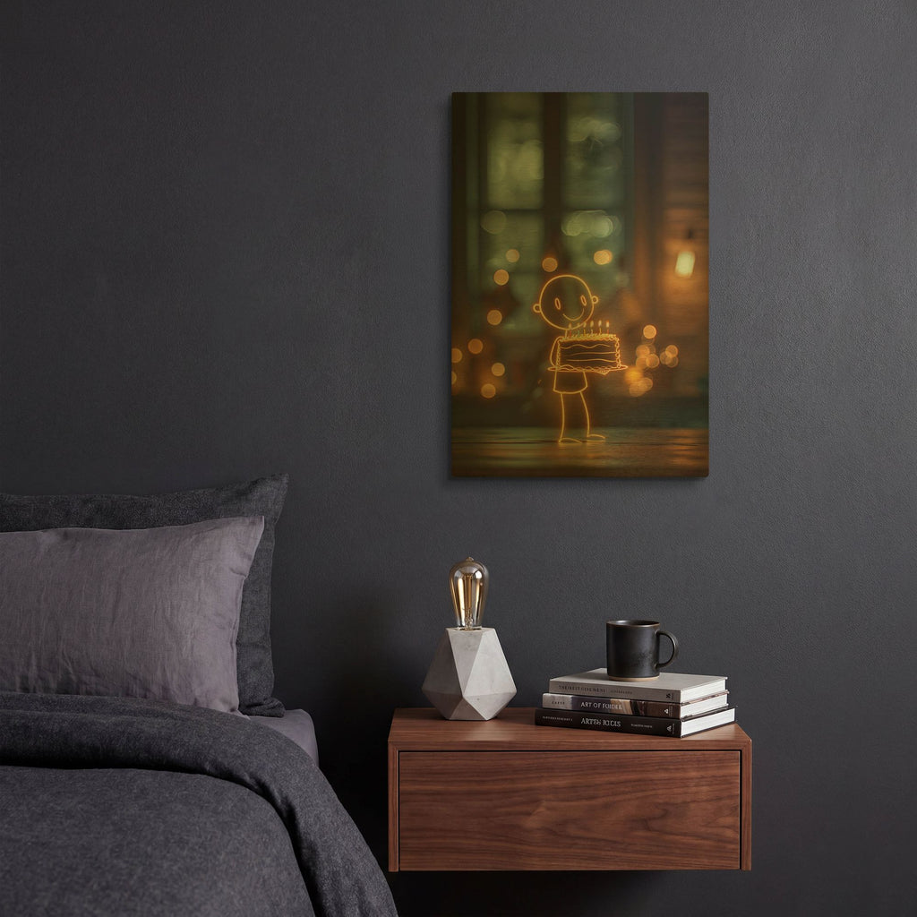 'Happy Birthday' By r3darch0n Gold Metal Wall Art