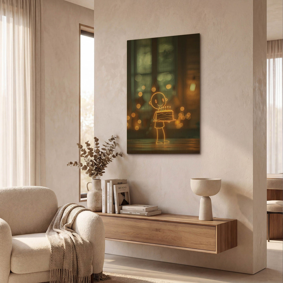 'Happy Birthday' By r3darch0n Gold Metal Wall Art