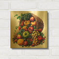 'Harvest Bounty' By r3darch0n Gold Metal Wall Art