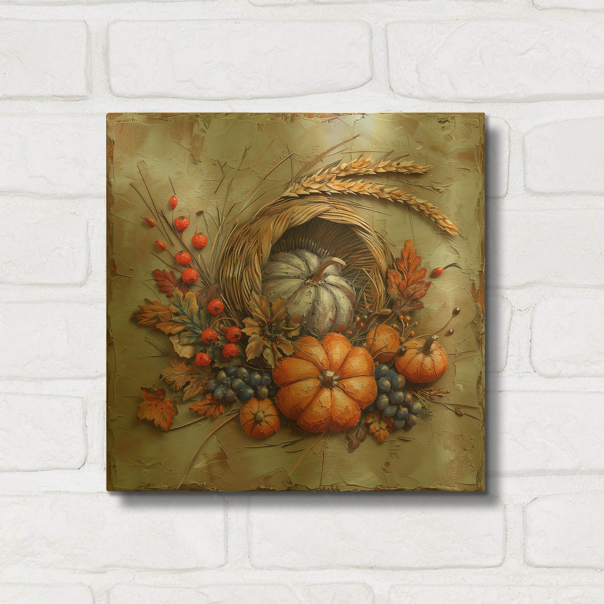 'Harvest Display' By r3darch0n Gold Metal Wall Art