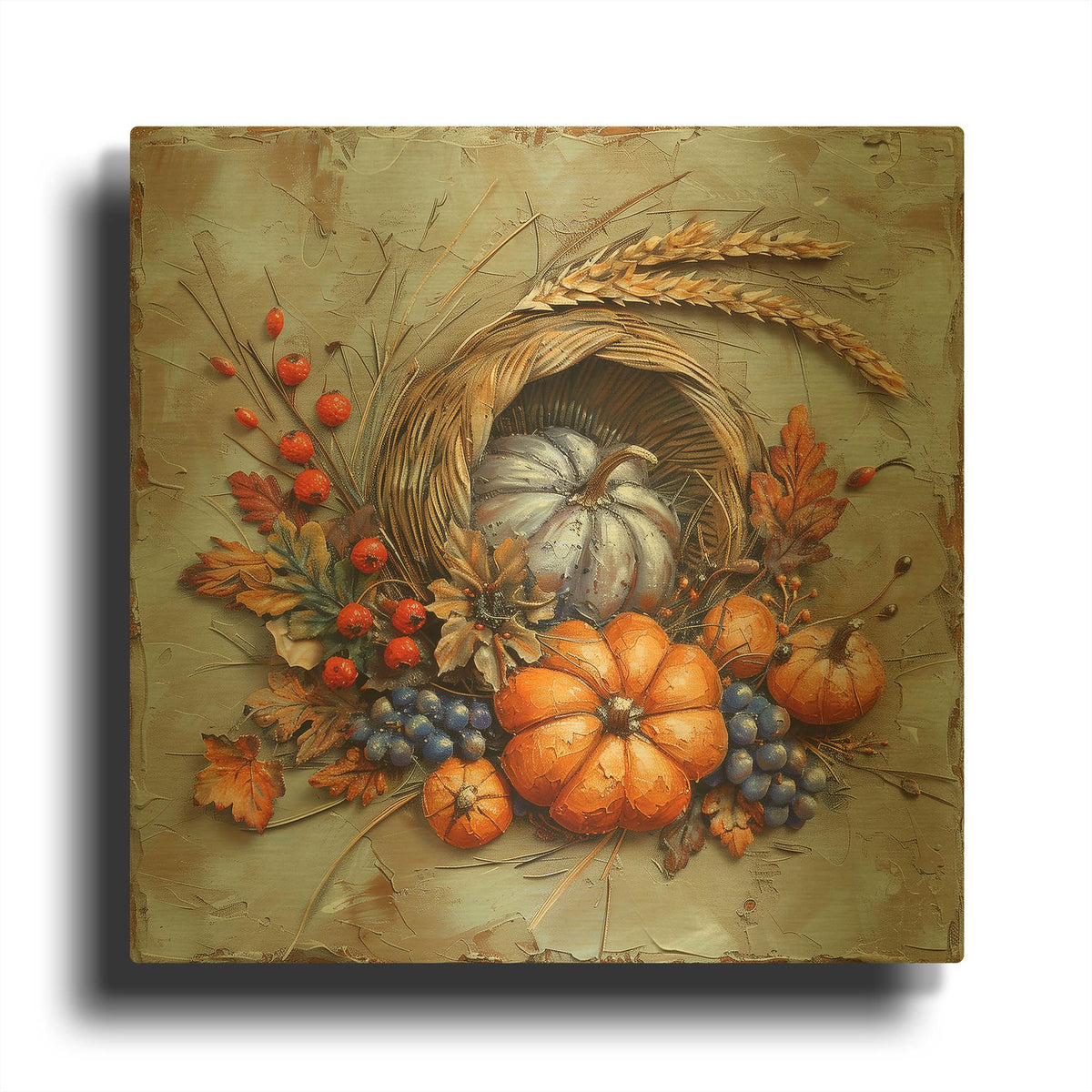 'Harvest Display' By r3darch0n Gold Metal Wall Art
