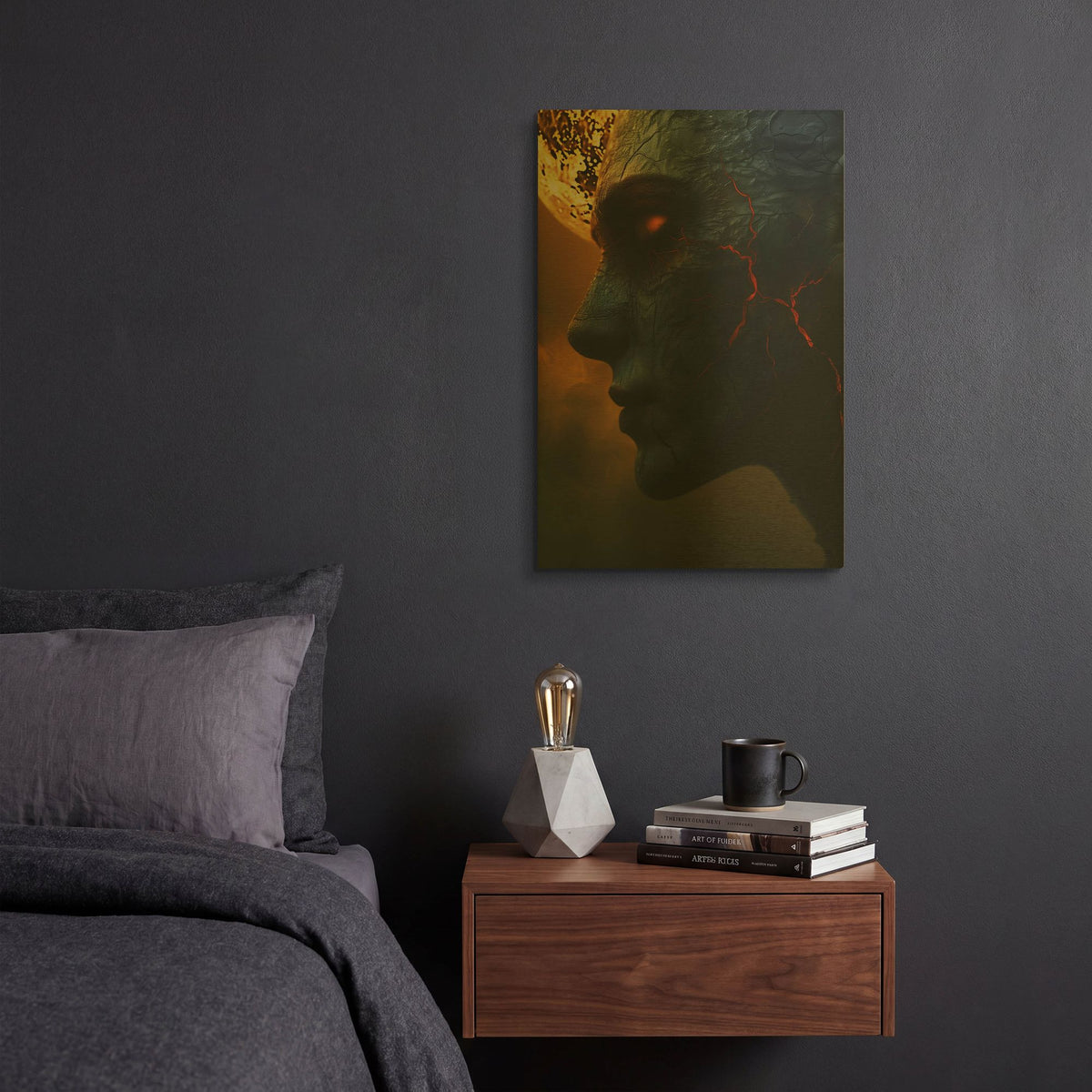 'Harvest Eclipse' By r3darch0n Gold Metal Wall Art
