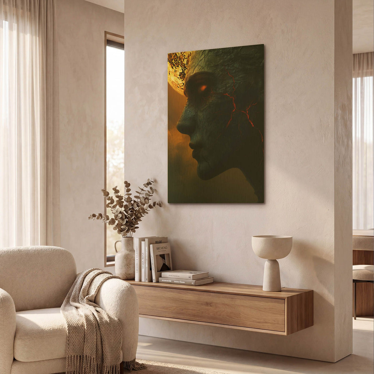 'Harvest Eclipse' By r3darch0n Gold Metal Wall Art