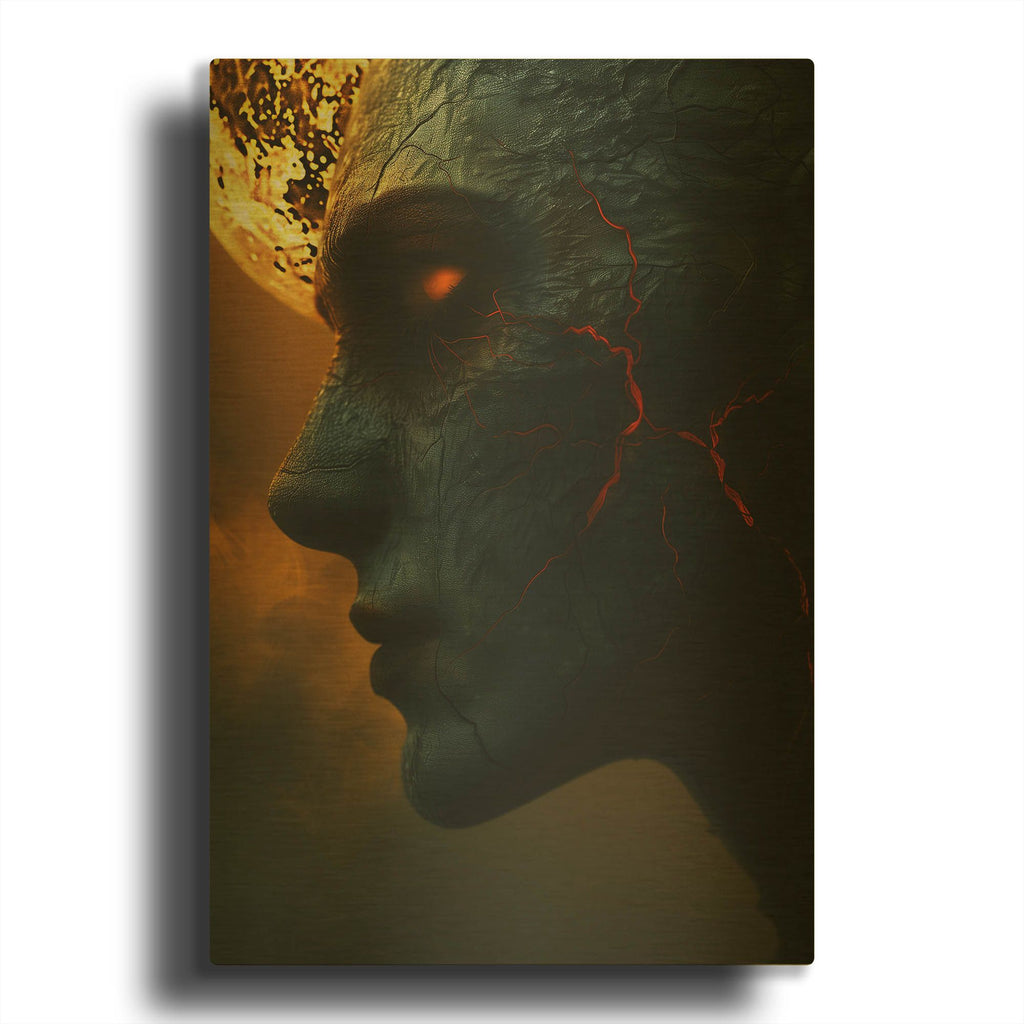 'Harvest Eclipse' By r3darch0n Gold Metal Wall Art