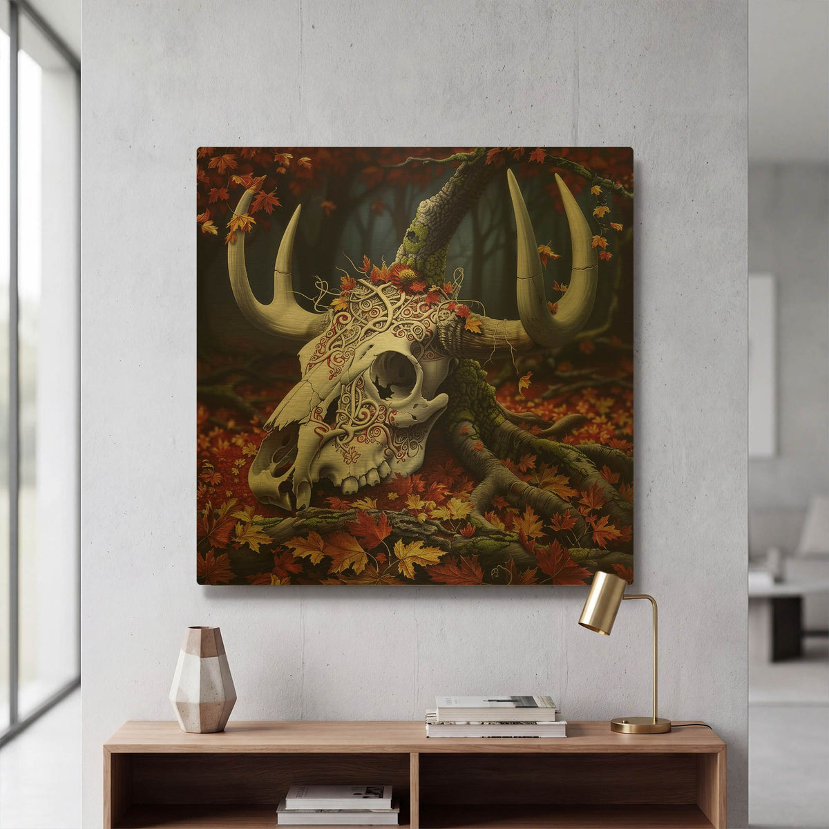 'Harvest of the Hollow' By r3darch0n Gold Metal Wall Art