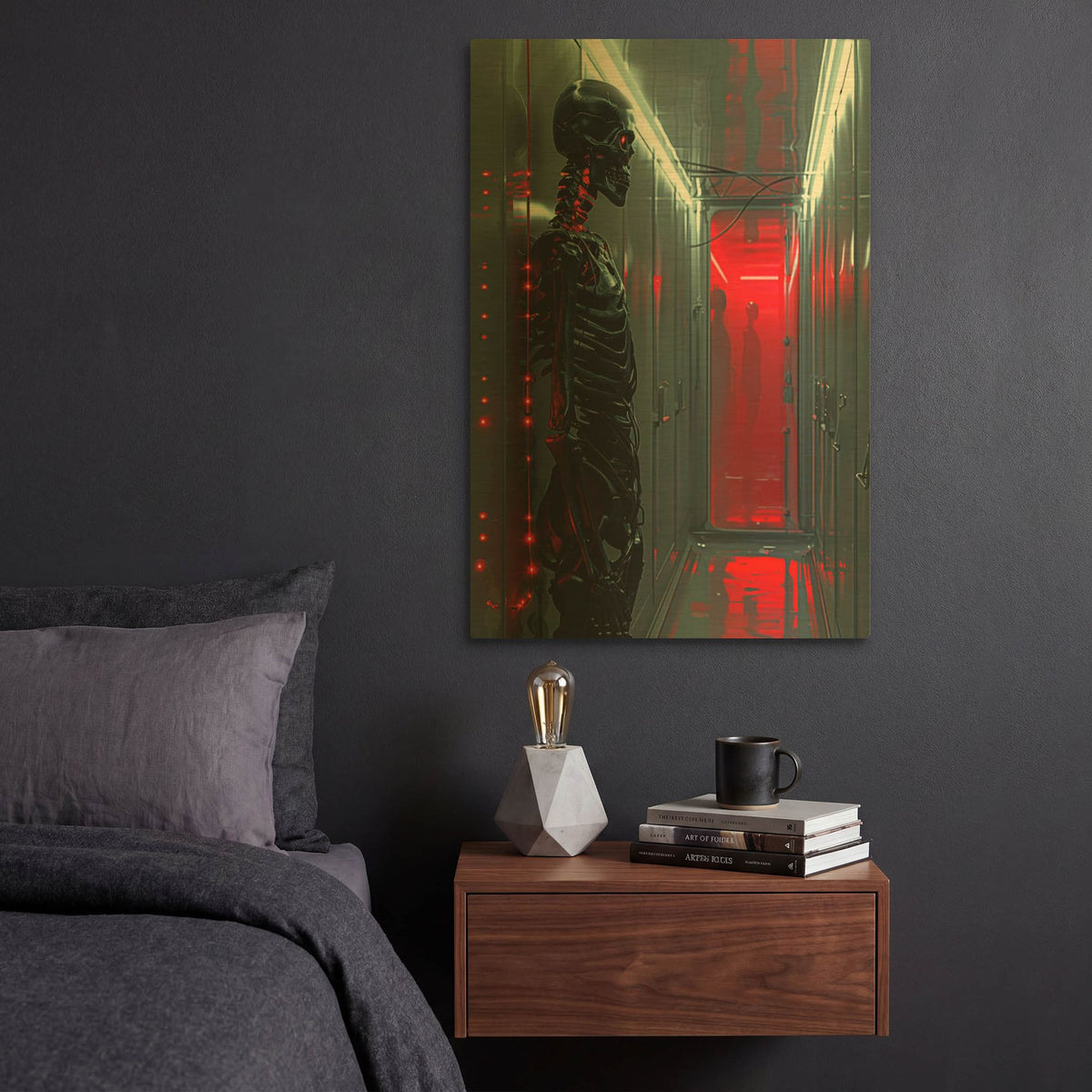 'Haunted Cryosleep' By r3darch0n Gold Metal Wall Art