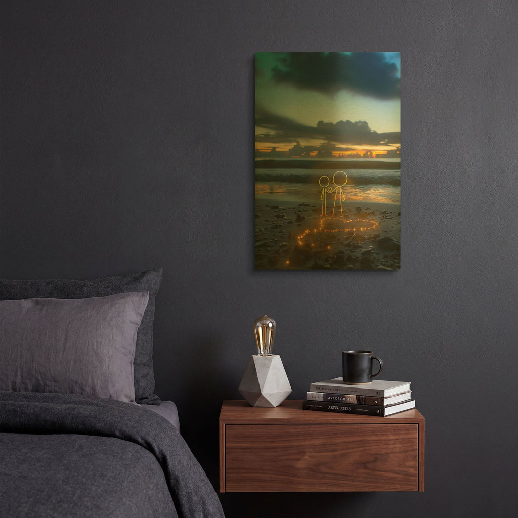 'Heart on the Sleeve' By r3darch0n Gold Metal Wall Art
