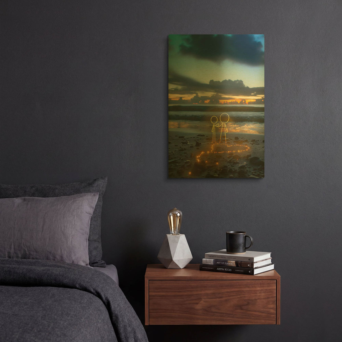 'Heart on the Sleeve' By r3darch0n Gold Metal Wall Art