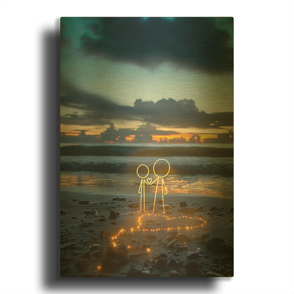 'Heart on the Sleeve' By r3darch0n Gold Metal Wall Art