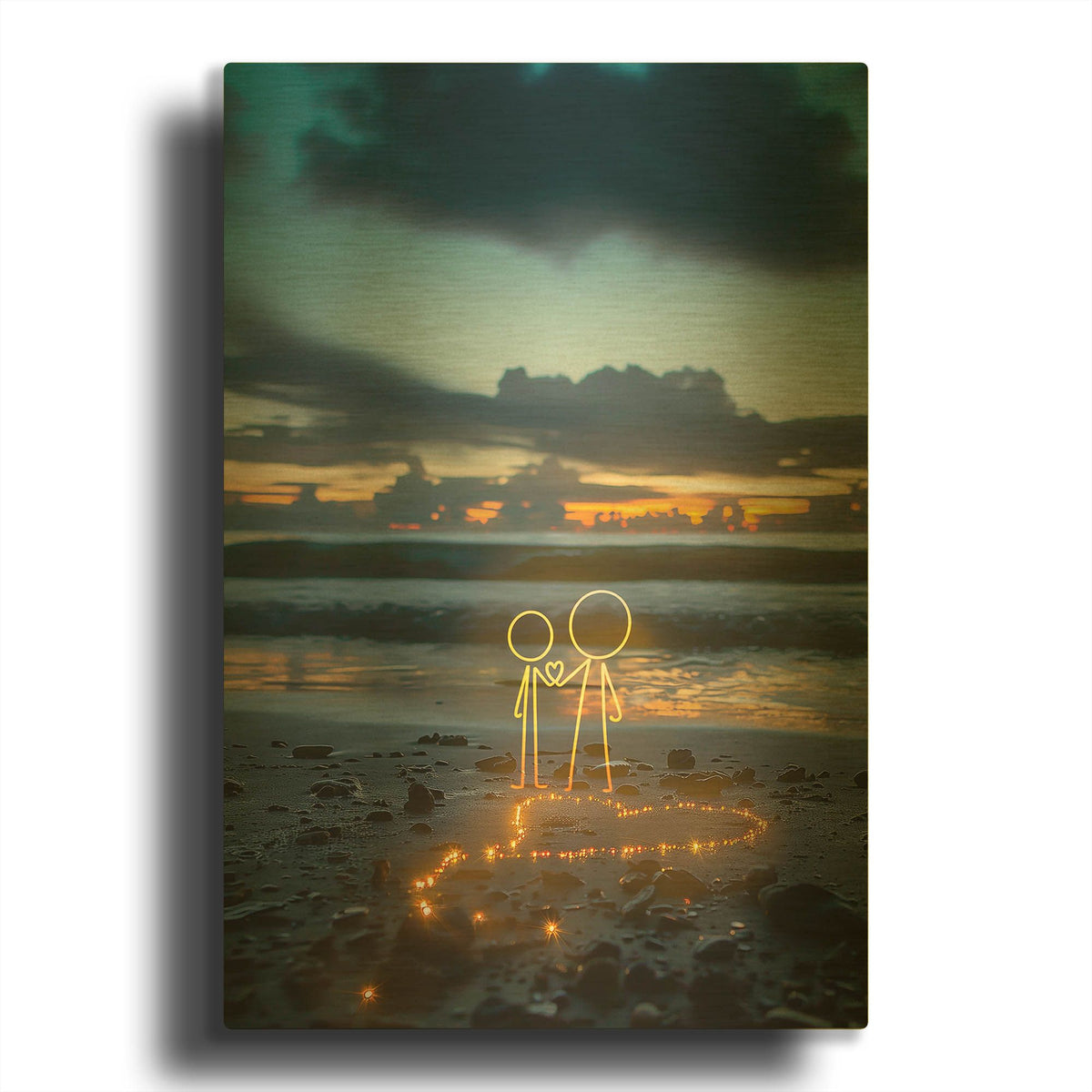 'Heart on the Sleeve' By r3darch0n Gold Metal Wall Art