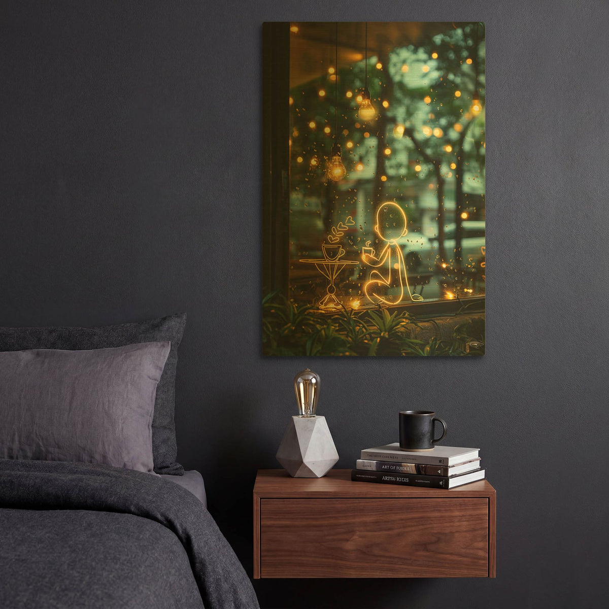 'I Wish You Were Here' By r3darch0n Gold Metal Wall Art