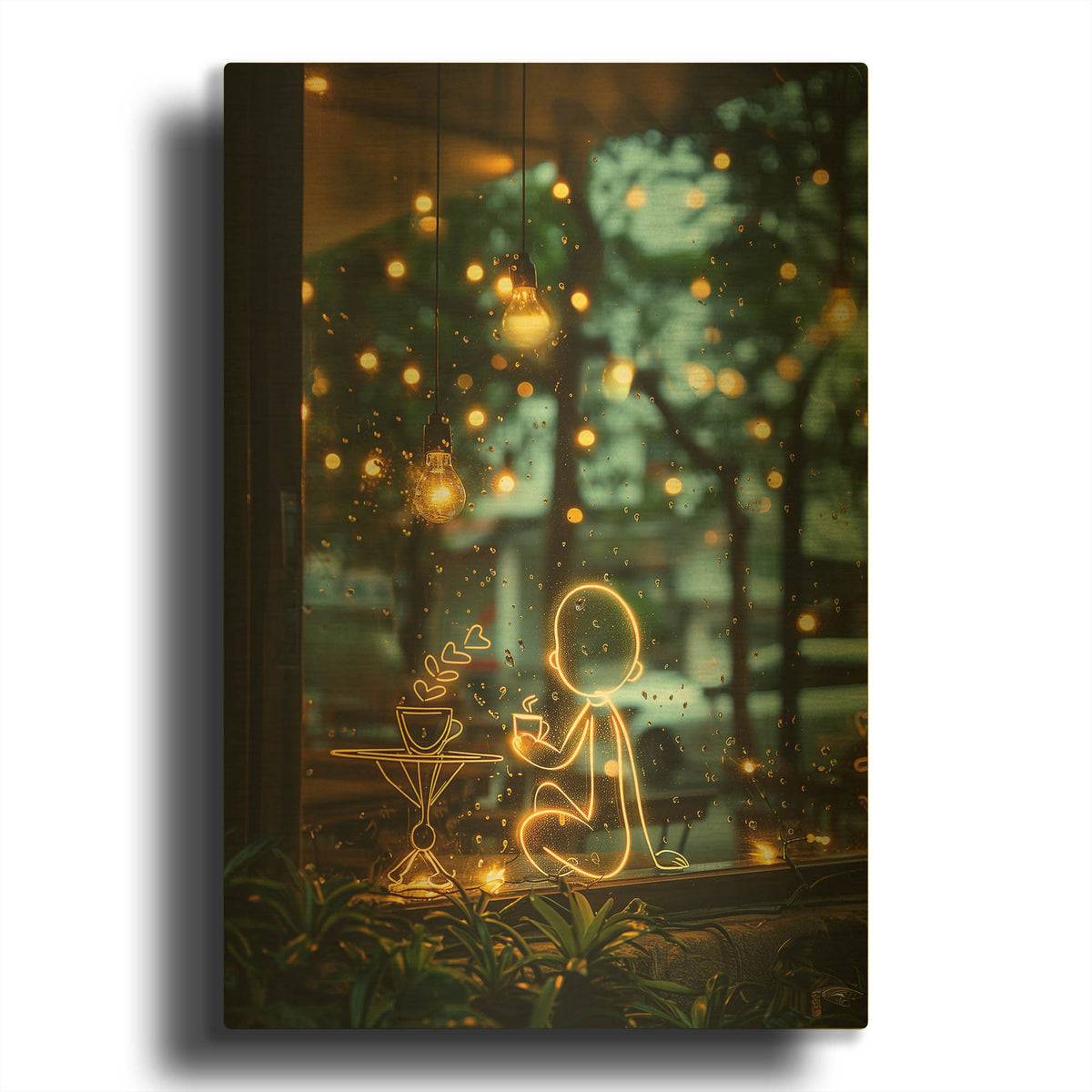 'I Wish You Were Here' By r3darch0n Gold Metal Wall Art