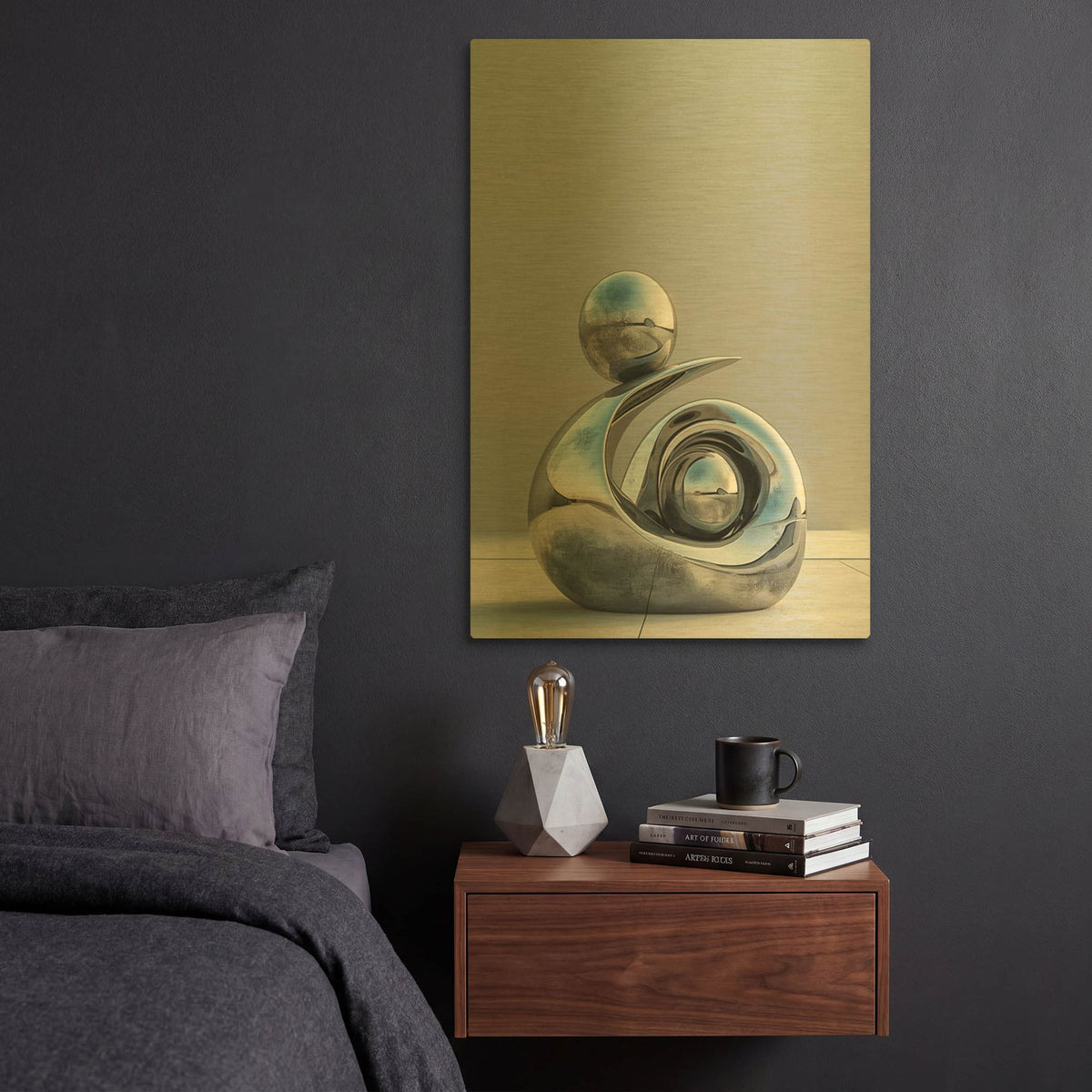 'Inspiration' By r3darch0n Gold Metal Wall Art