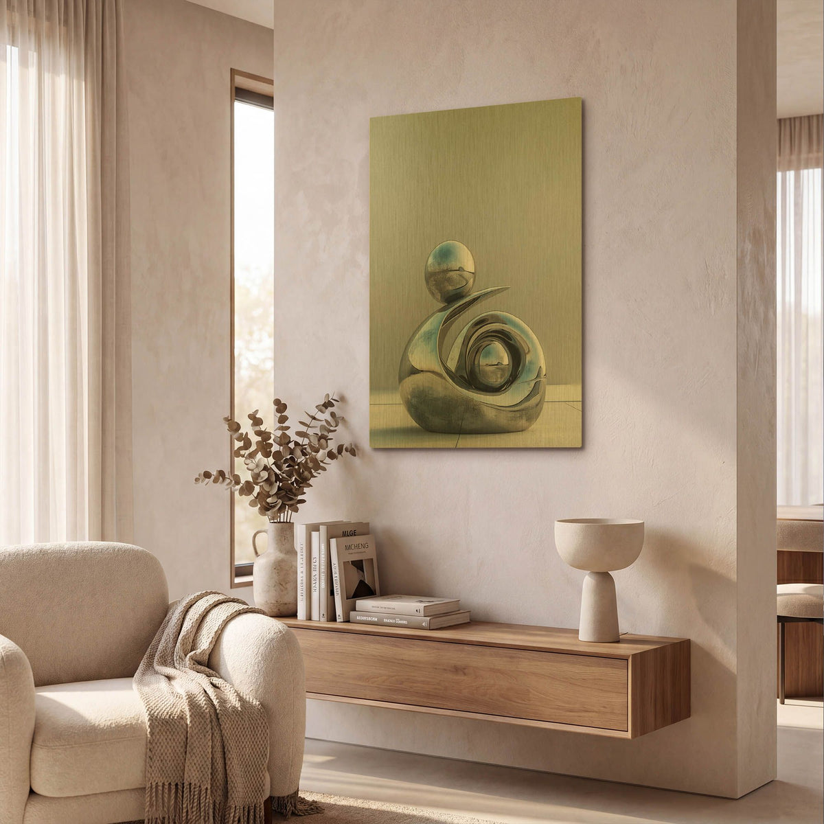 'Inspiration' By r3darch0n Gold Metal Wall Art