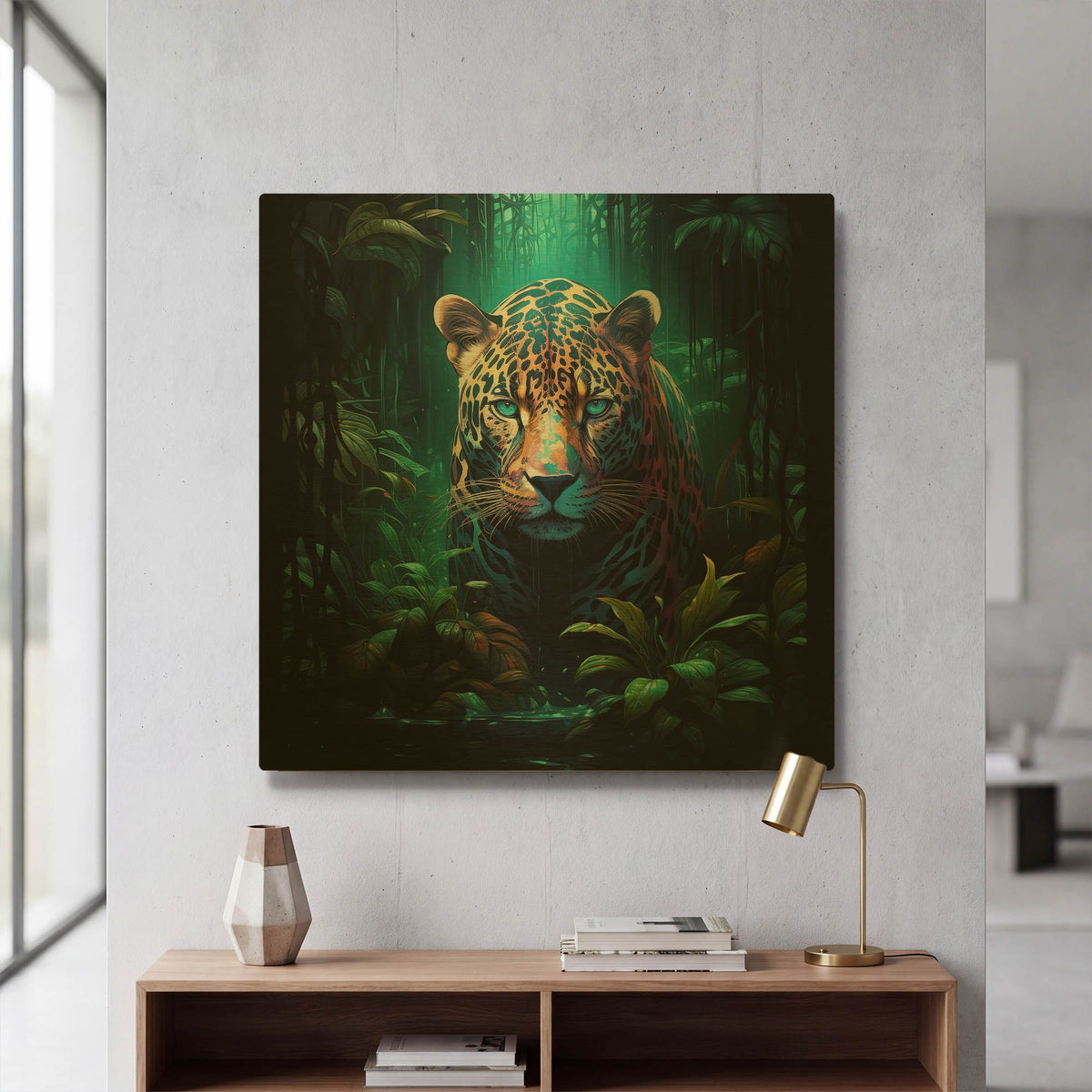 'Jaguar' By r3darch0n Gold Metal Wall Art