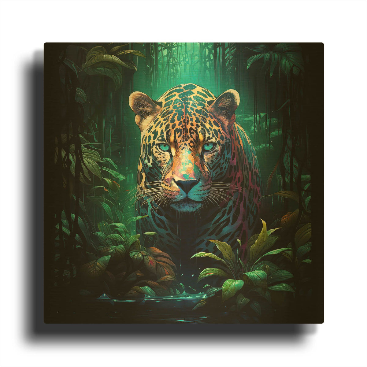 'Jaguar' By r3darch0n Gold Metal Wall Art