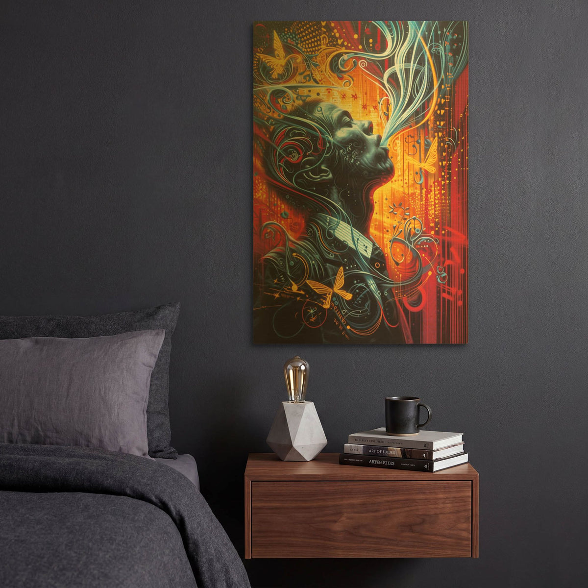 'Jazz June' By r3darch0n Gold Metal Wall Art