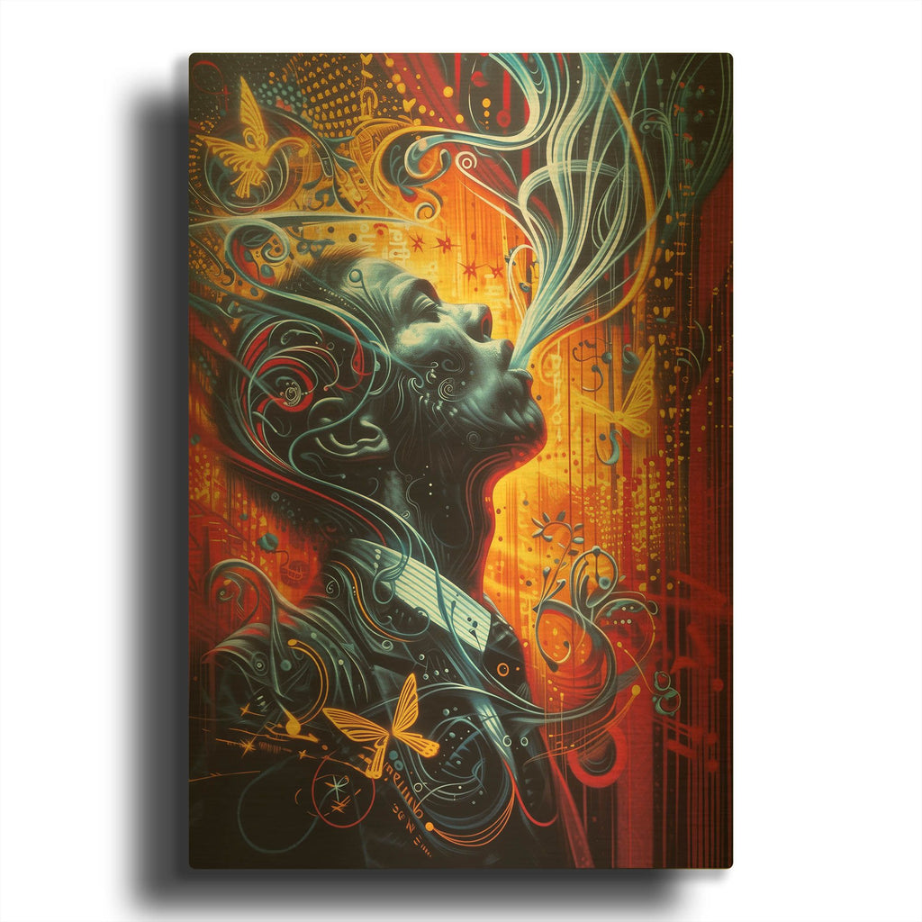 'Jazz June' By r3darch0n Gold Metal Wall Art