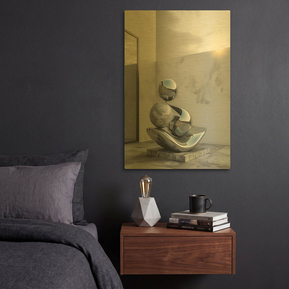 'Joy' By r3darch0n Gold Metal Wall Art