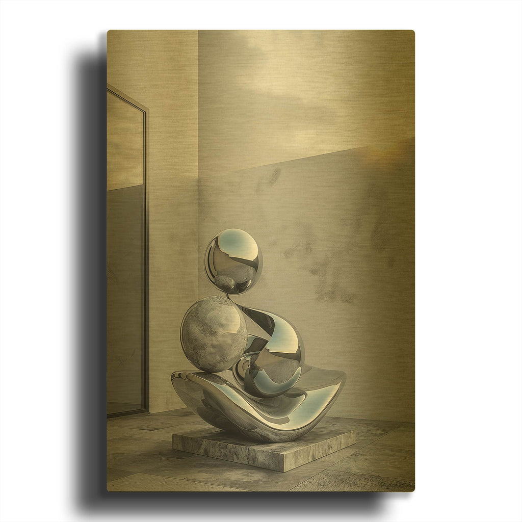 'Joy' By r3darch0n Gold Metal Wall Art