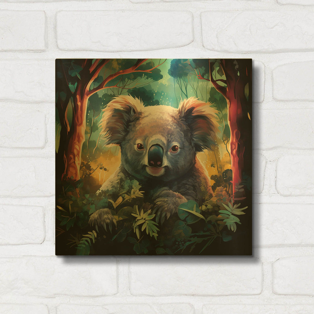 'Koala' By r3darch0n Gold Metal Wall Art