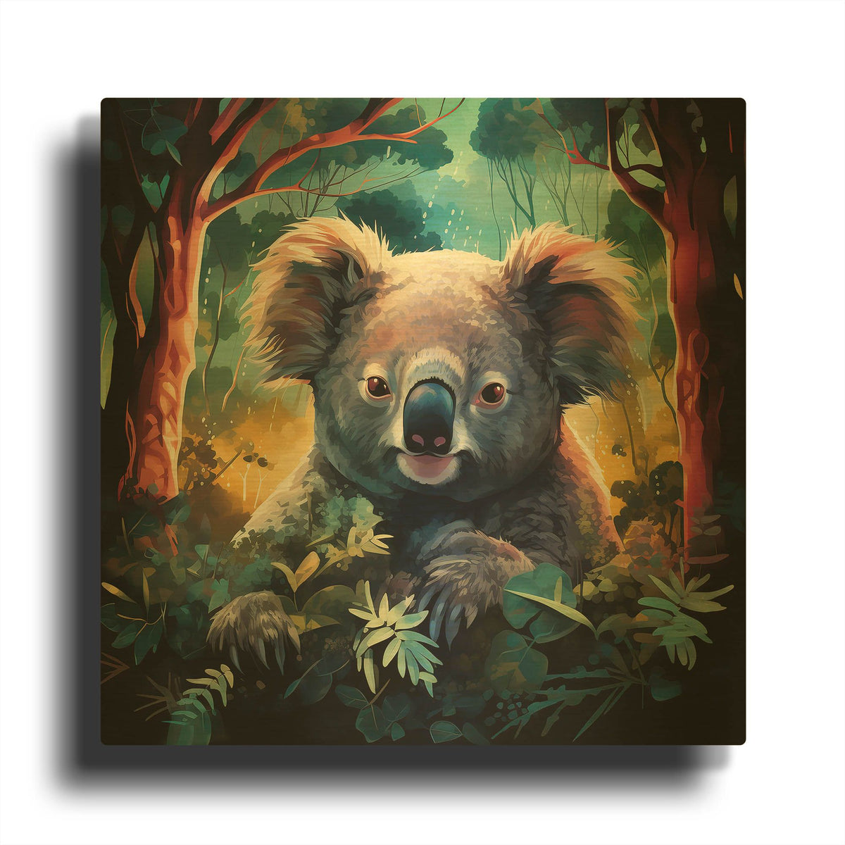 'Koala' By r3darch0n Gold Metal Wall Art