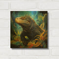 'Komodo 1' By r3darch0n Gold Metal Wall Art
