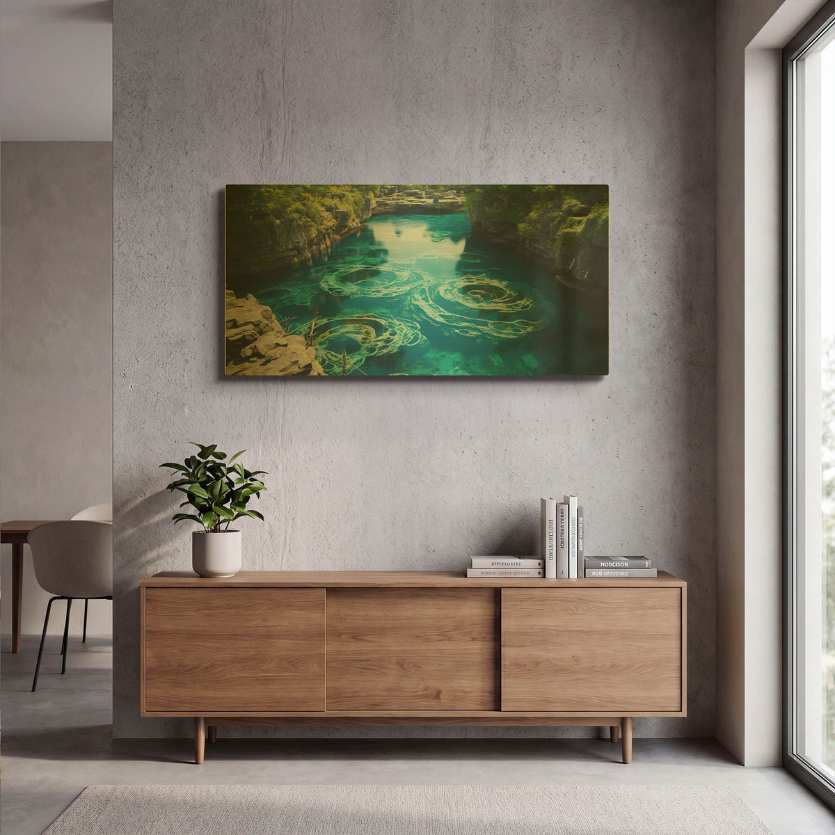 'Lagoon' By r3darch0n Gold Metal Wall Art