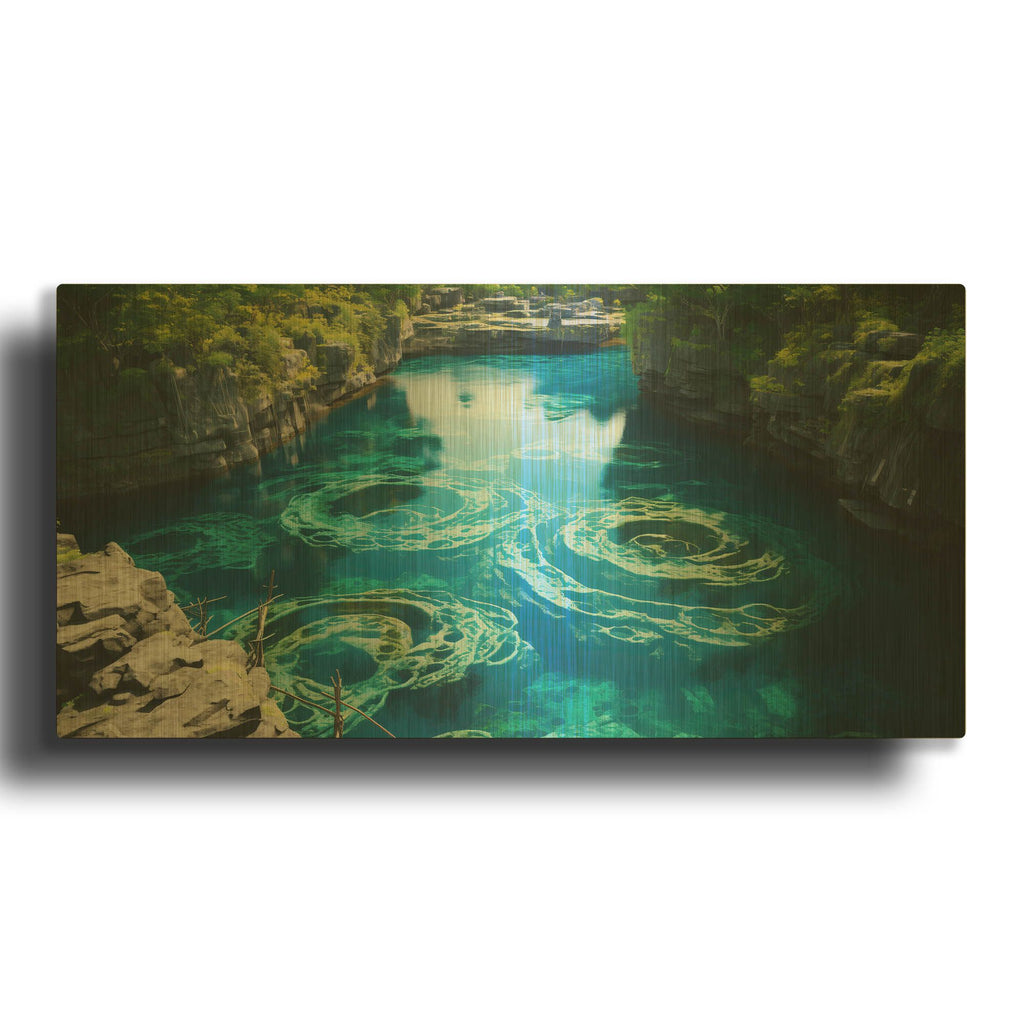 'Lagoon' By r3darch0n Gold Metal Wall Art