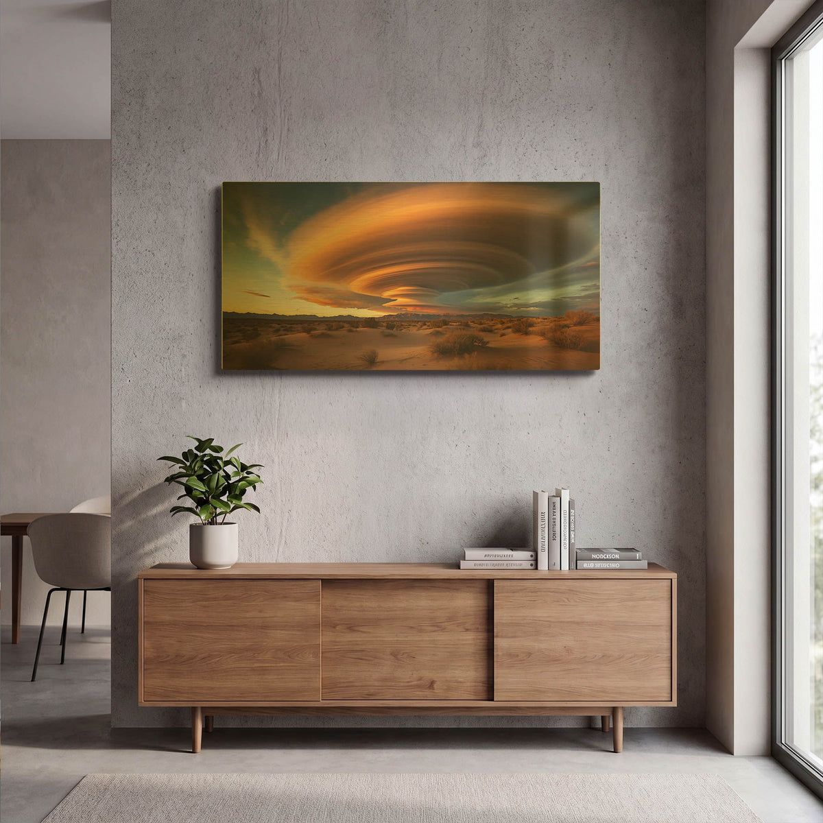 'Lenticular Clouds' By r3darch0n Gold Metal Wall Art