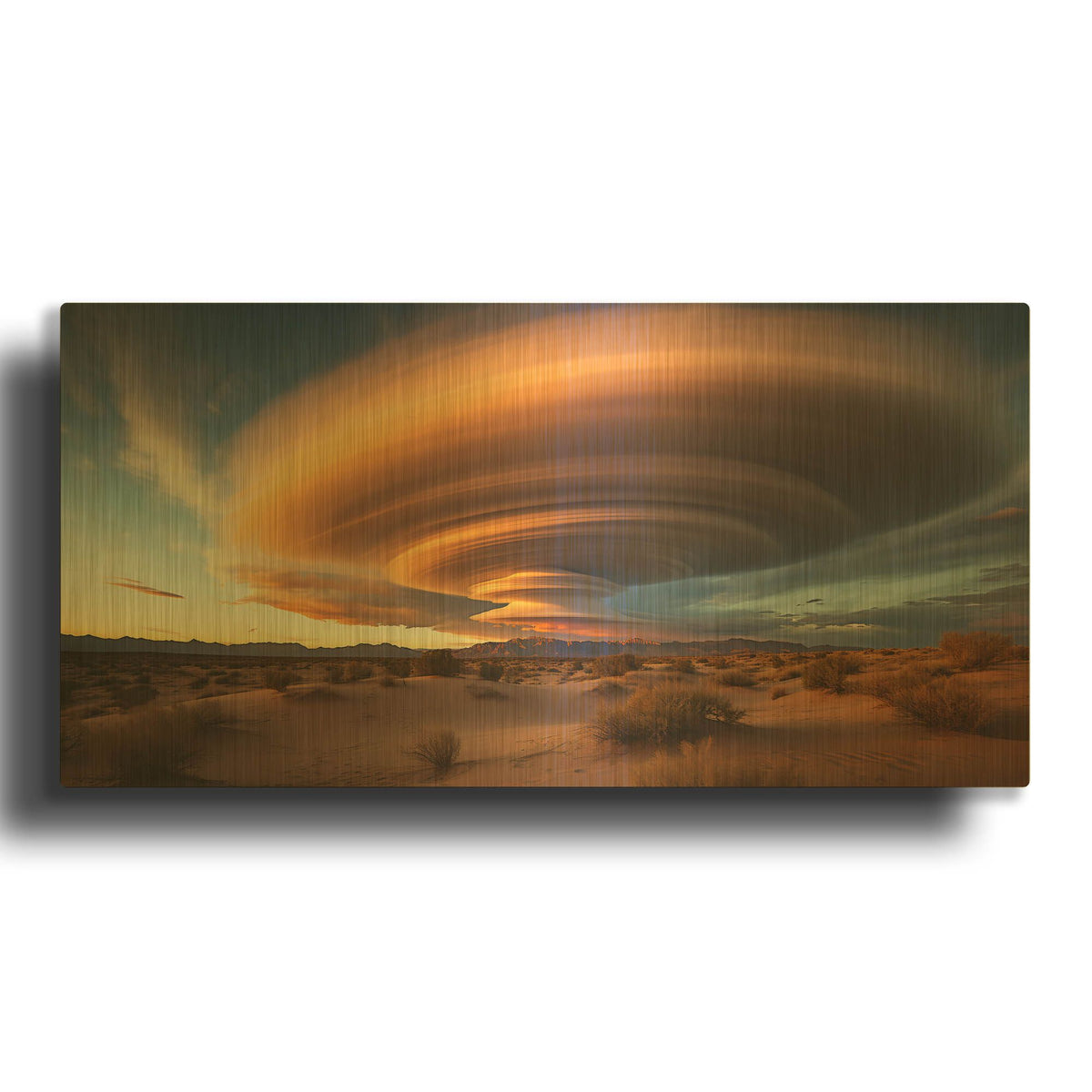 'Lenticular Clouds' By r3darch0n Gold Metal Wall Art