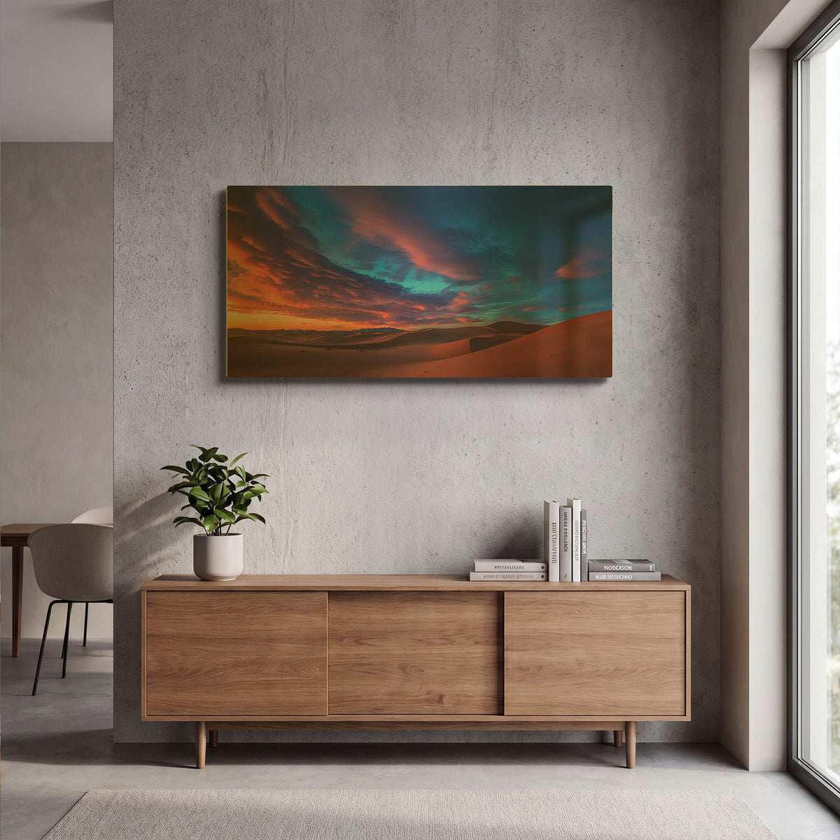 'Lo-Fi Sahara' By r3darch0n Gold Metal Wall Art