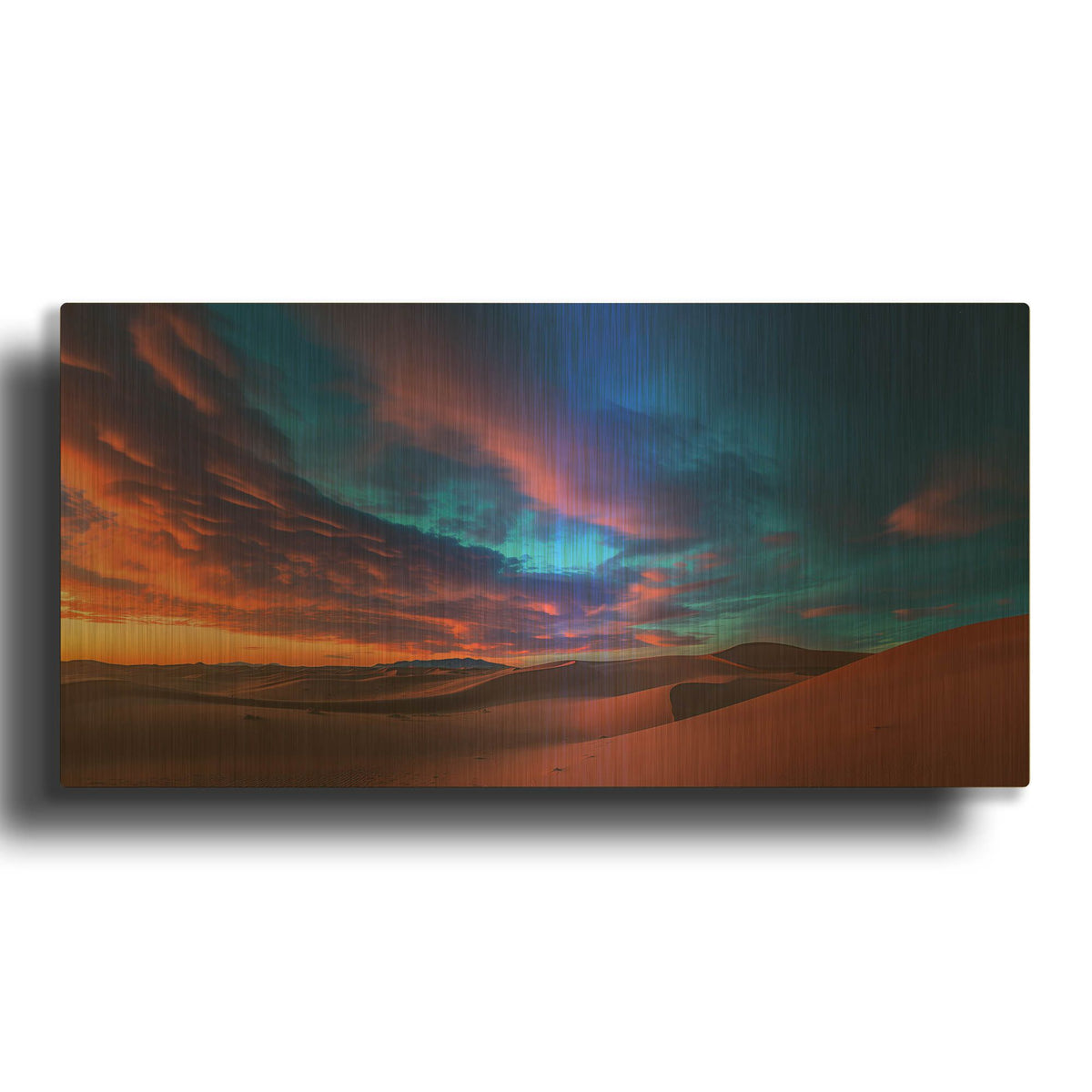 'Lo-Fi Sahara' By r3darch0n Gold Metal Wall Art