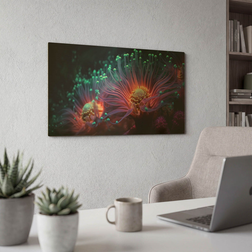 'Luminescent Garden' By r3darch0n Gold Metal Wall Art