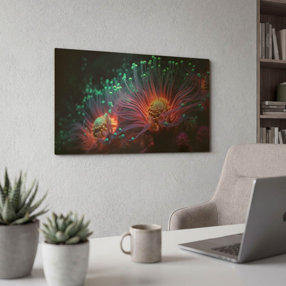 'Luminescent Garden' By r3darch0n Gold Metal Wall Art