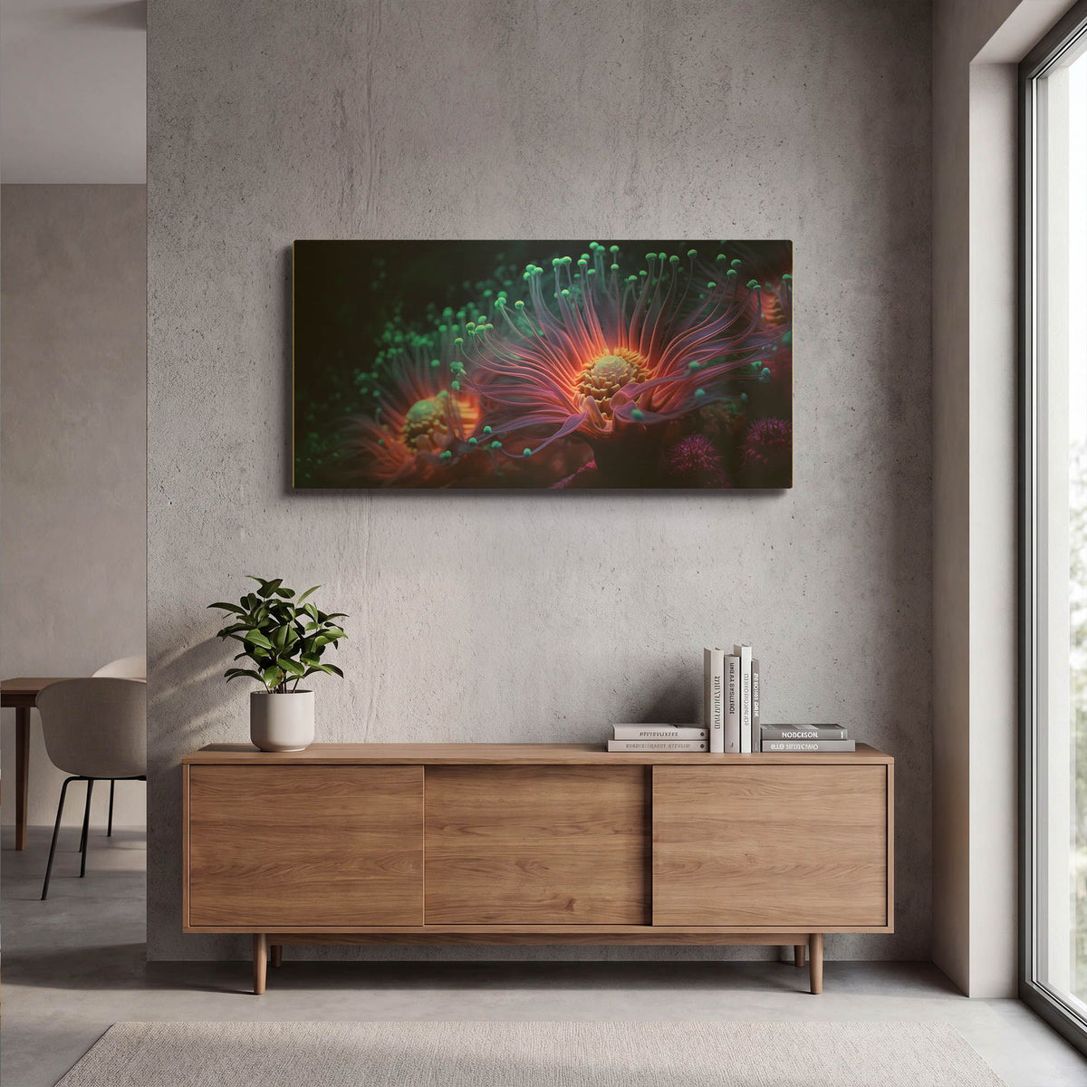 'Luminescent Garden' By r3darch0n Gold Metal Wall Art