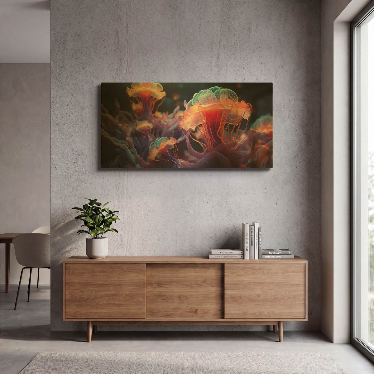 'Marine Fireworks' By r3darch0n Gold Metal Wall Art