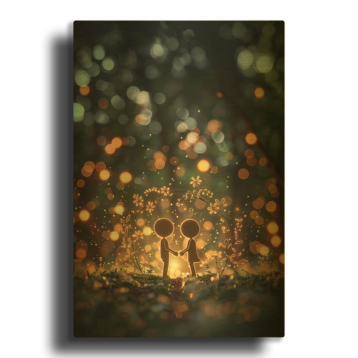'Me and You Forever' By r3darch0n Gold Metal Wall Art