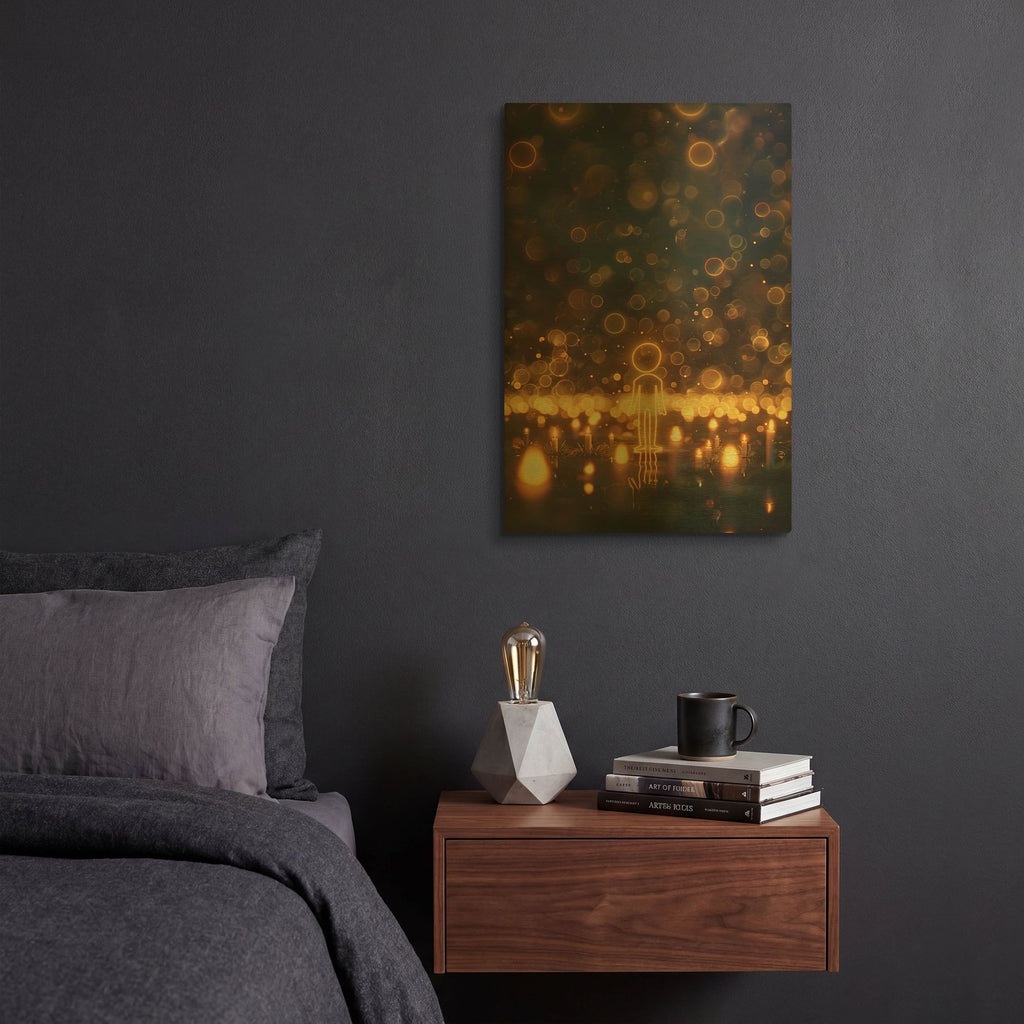 'Memorial' By r3darch0n Gold Metal Wall Art