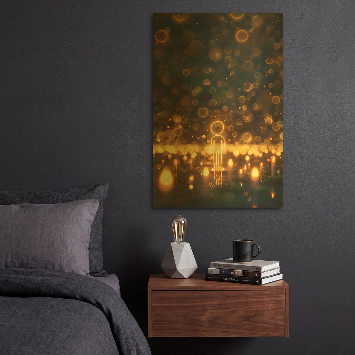 'Memorial' By r3darch0n Gold Metal Wall Art