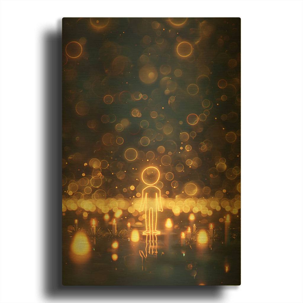 'Memorial' By r3darch0n Gold Metal Wall Art