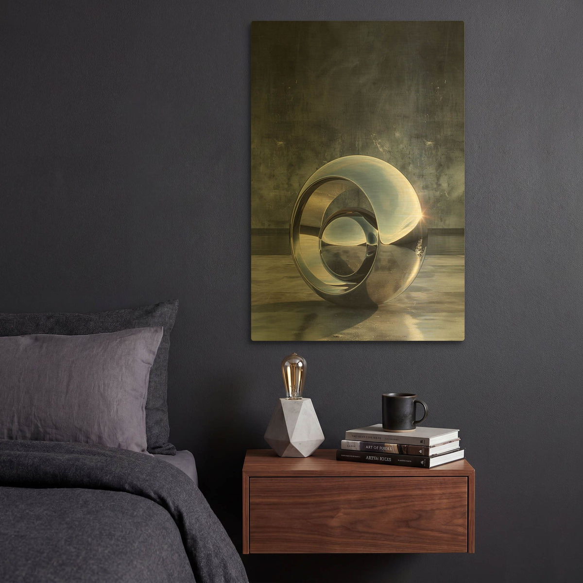 'Mentorship' By r3darch0n Gold Metal Wall Art
