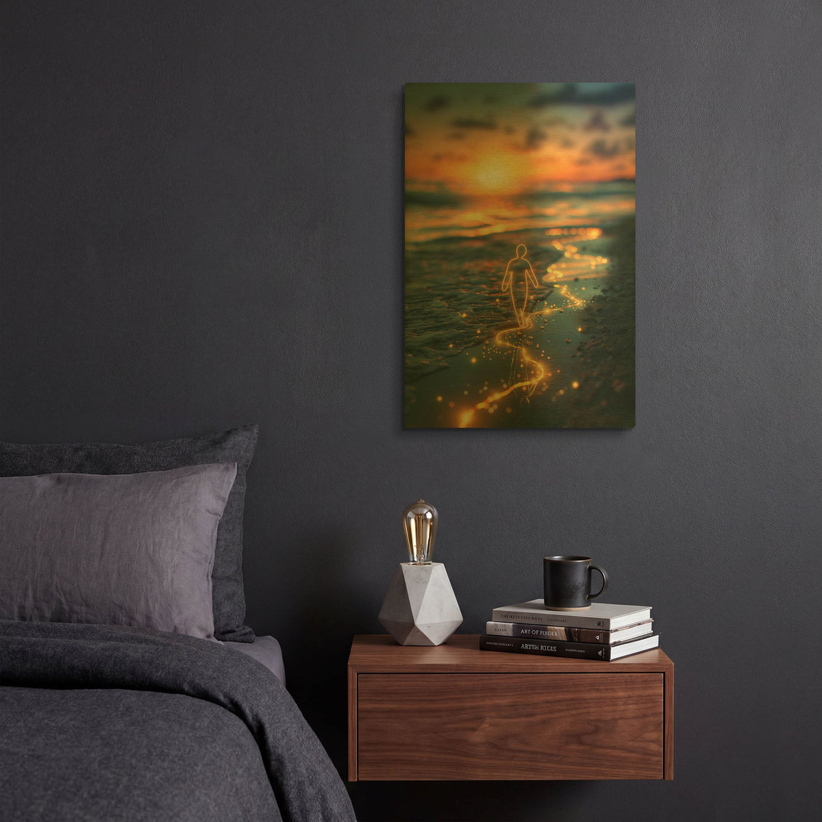 'Missing You' By r3darch0n Gold Metal Wall Art