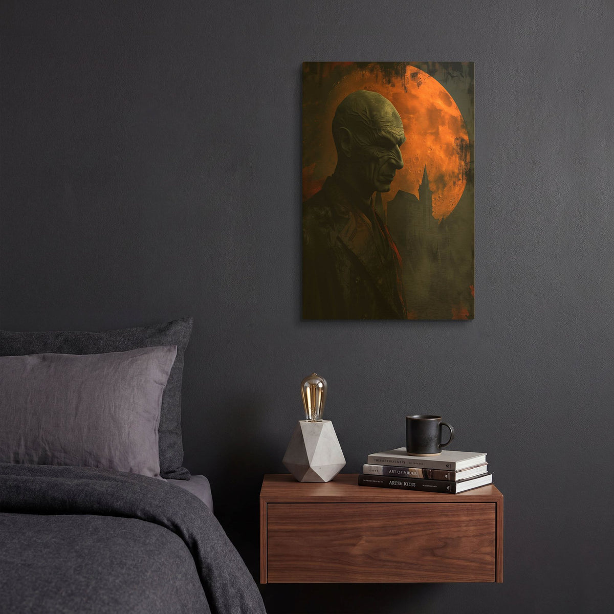'Monarch of the Dusk' By r3darch0n Gold Metal Wall Art
