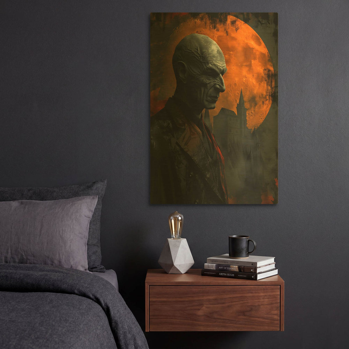 'Monarch of the Dusk' By r3darch0n Gold Metal Wall Art