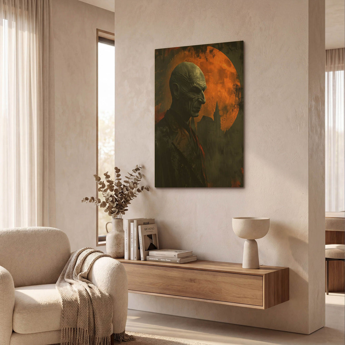'Monarch of the Dusk' By r3darch0n Gold Metal Wall Art